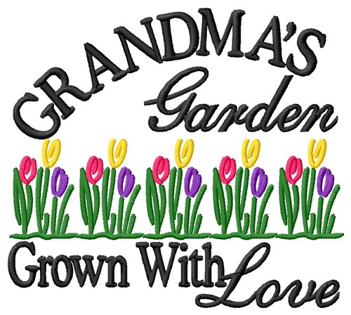 Grandmas Garden Machine Embroidery Design