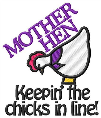 Mother Hen Machine Embroidery Design