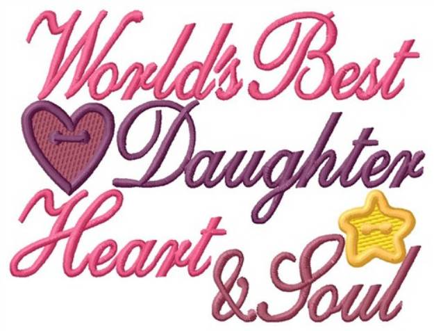 Picture of Best Daughter Machine Embroidery Design
