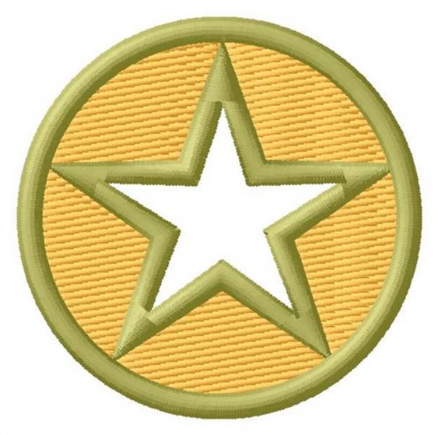 Picture of Star Logo Machine Embroidery Design