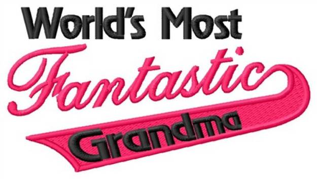 Picture of Fantastic Grandma Machine Embroidery Design