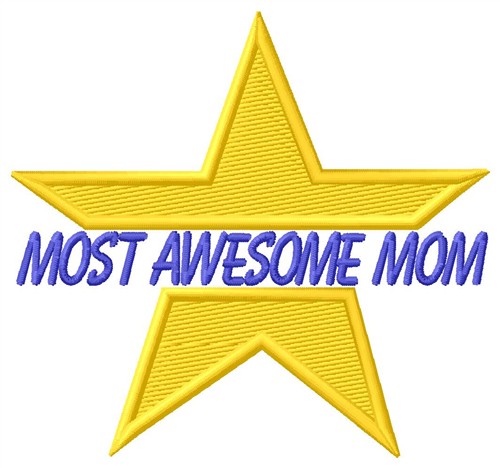 Awesome Mom Machine Embroidery Design