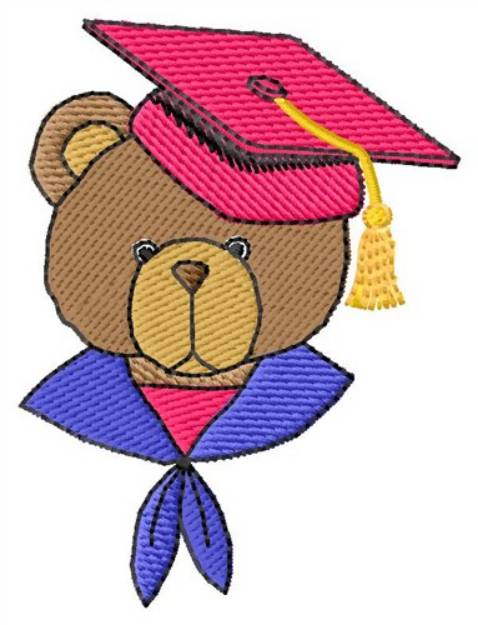 Picture of Graduation Bear Machine Embroidery Design