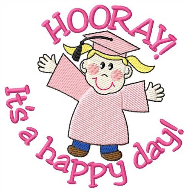 Picture of Hooray Machine Embroidery Design