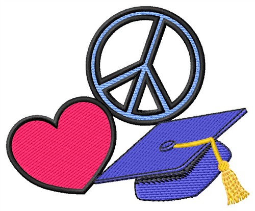 Peace And Love Machine Embroidery Design
