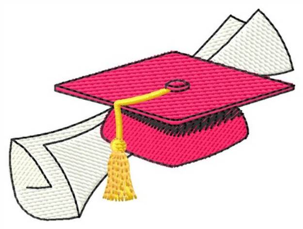 Picture of Cap And Diploma Machine Embroidery Design
