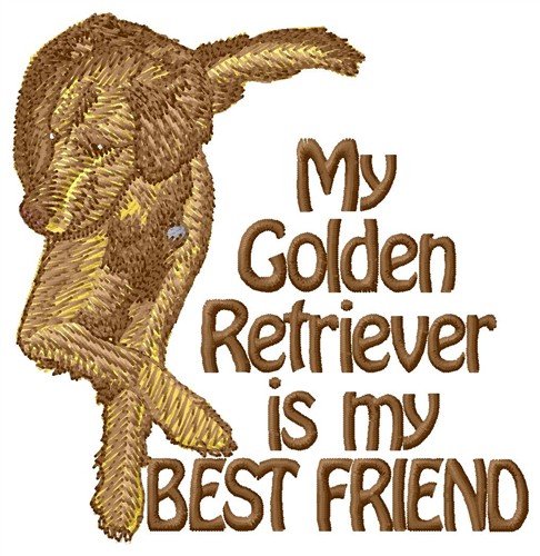 Golden Retriever Machine Embroidery Design