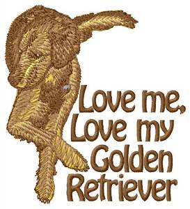 Picture of Golden Retriever Machine Embroidery Design