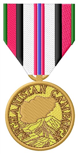 Afghanistan Campaign Medal Machine Embroidery Design