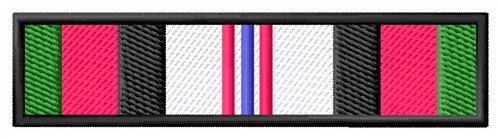 Afghanistan Campaign Ribbon Machine Embroidery Design
