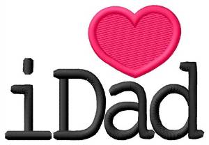 Picture of I Love Dad Machine Embroidery Design