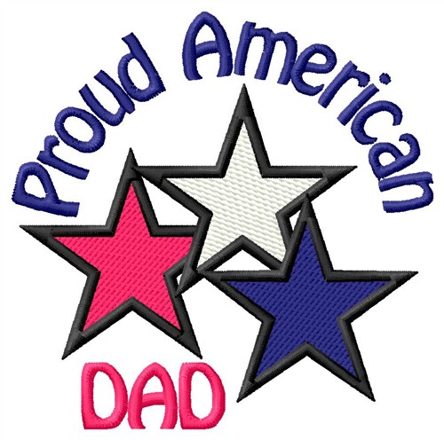 Proud Dad Machine Embroidery Design