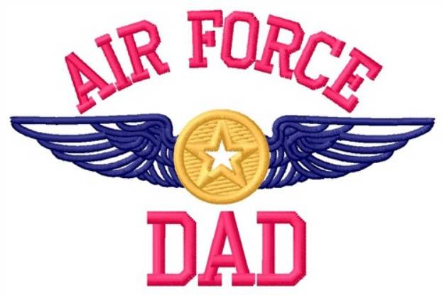 Picture of Air Force Dad Machine Embroidery Design