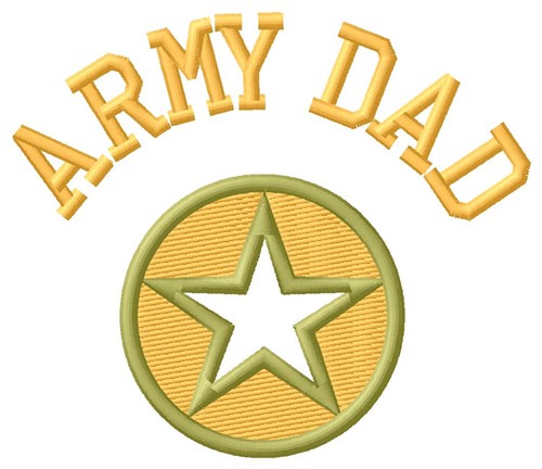 Army Dad Machine Embroidery Design