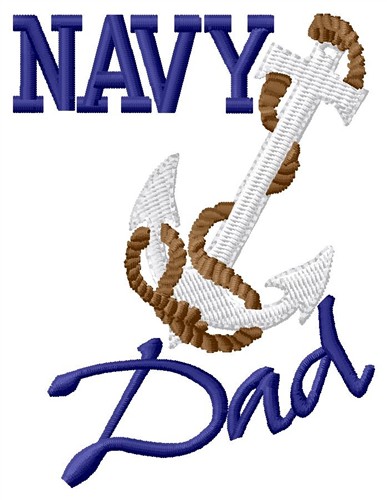 Navy Dad Machine Embroidery Design