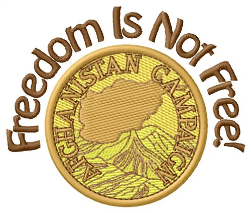 Freedom not Free Machine Embroidery Design