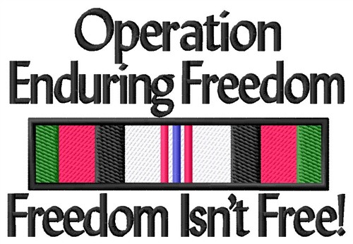 Freedom Isnt Free Machine Embroidery Design