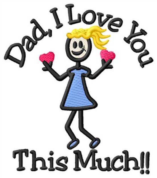 Picture of Dad Machine Embroidery Design