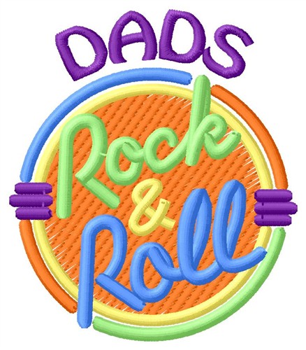Dads Rock Machine Embroidery Design