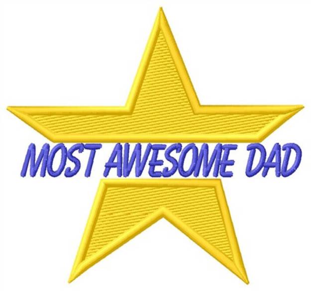 Picture of Awesome Dad Machine Embroidery Design