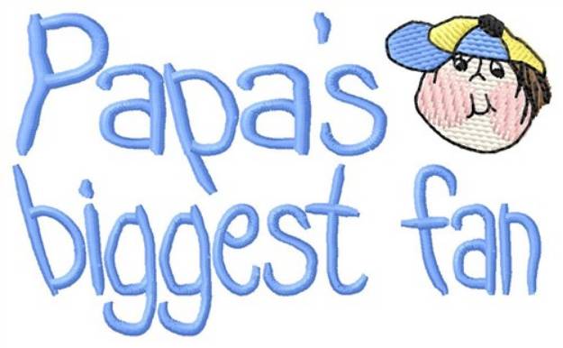 Picture of Papas Fan Machine Embroidery Design