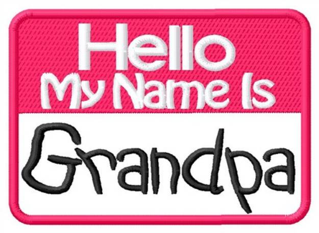 Picture of Hello Grandpa Machine Embroidery Design