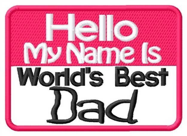 Picture of Best Dad Machine Embroidery Design