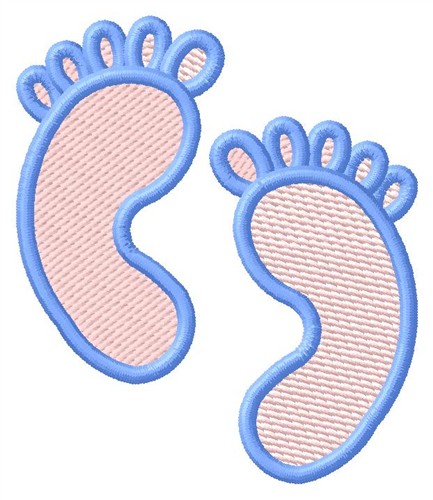 Baby Feet Machine Embroidery Design