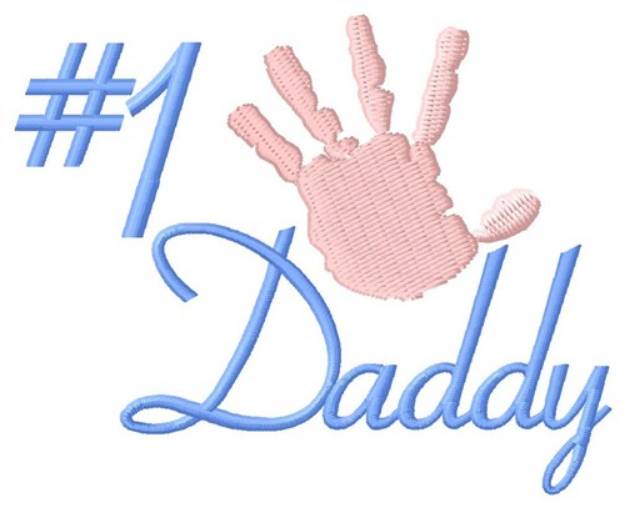 Picture of # 1 Daddy Machine Embroidery Design