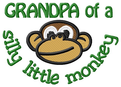 Grandpa Monkey Machine Embroidery Design
