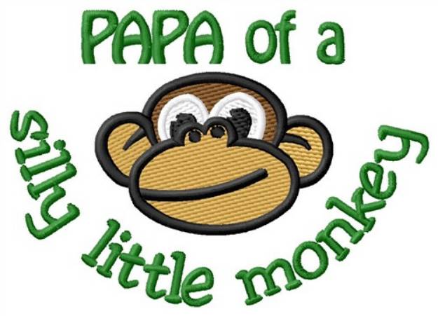 Picture of Papa Monkey Machine Embroidery Design