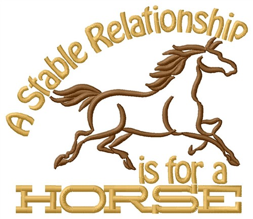 Stable Relationship Machine Embroidery Design