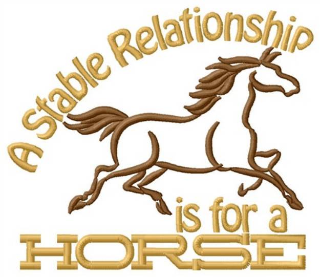Picture of Stable Relationship Machine Embroidery Design