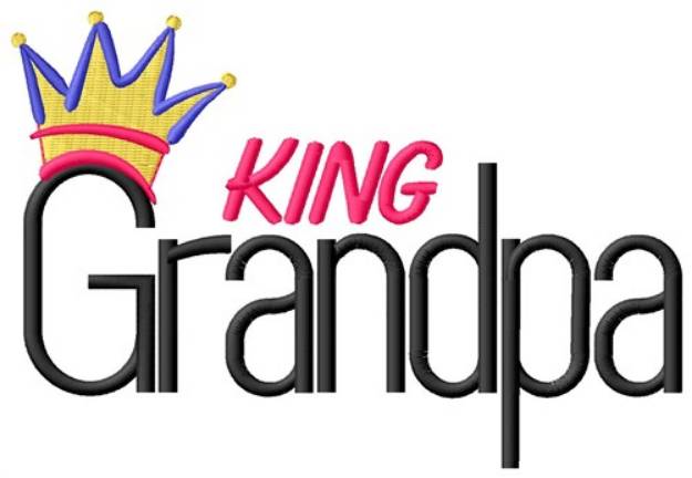 Picture of King Grandpa Machine Embroidery Design