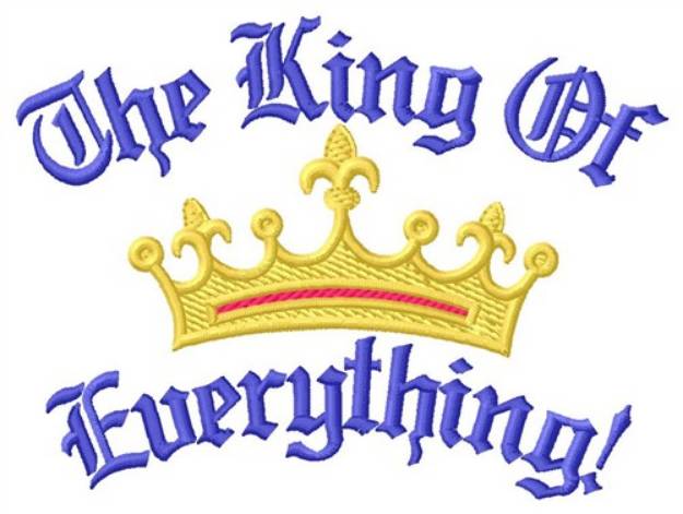Picture of Everythings King Machine Embroidery Design