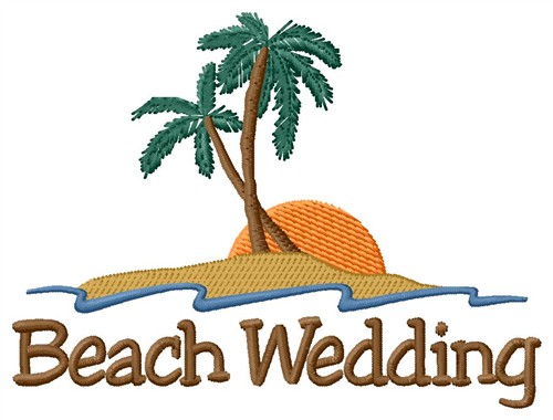 Beach Wedding Machine Embroidery Design