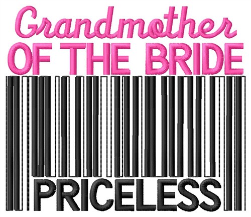 Grandmother Of The Bride Machine Embroidery Design