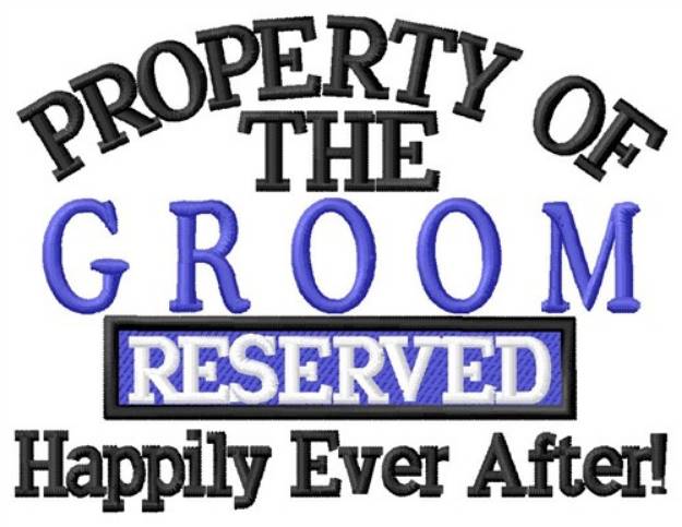 Picture of Property Of Groom Machine Embroidery Design