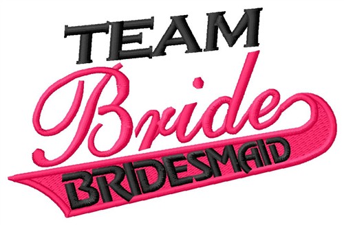 Bridesmaid Machine Embroidery Design