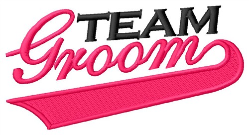 Team Groom Machine Embroidery Design