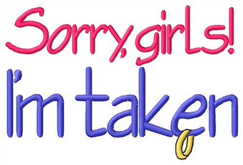 Sorry  Girls Machine Embroidery Design