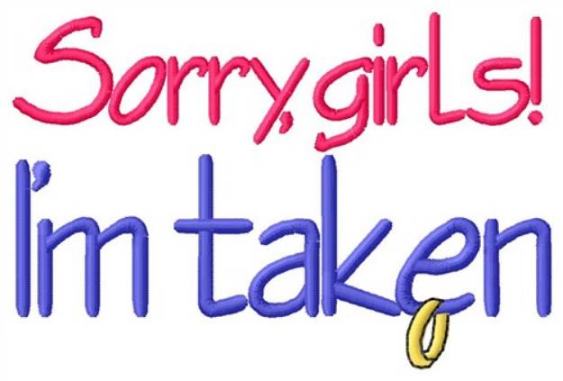 Picture of Sorry  Girls Machine Embroidery Design