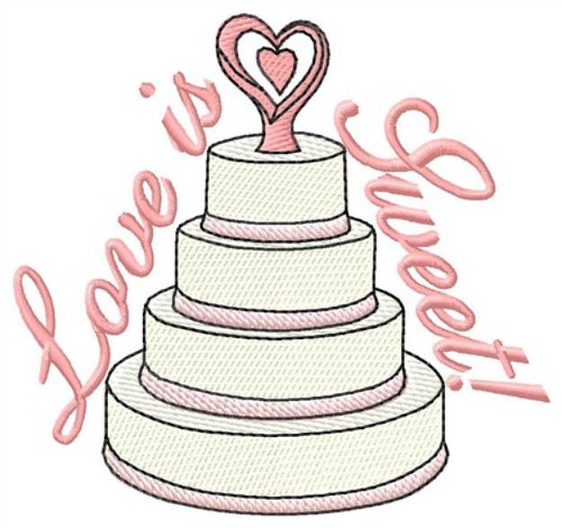 Picture of Love Is Sweet Machine Embroidery Design