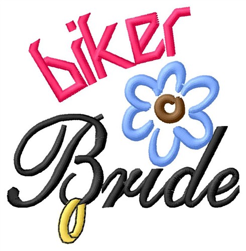Biker Bride Machine Embroidery Design