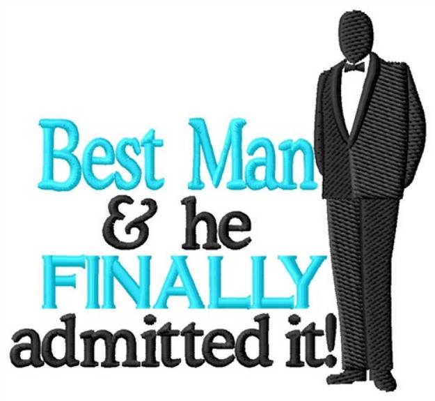 Picture of Best Man Machine Embroidery Design