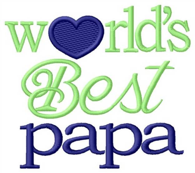 Picture of Best Papa Machine Embroidery Design