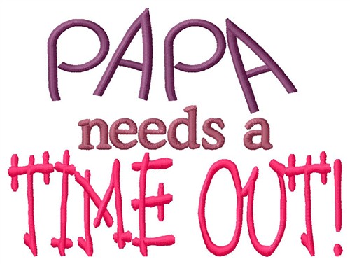 Papa Machine Embroidery Design