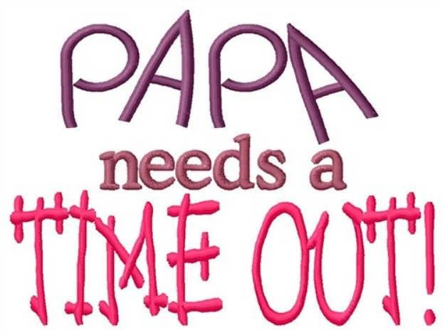 Picture of Papa Machine Embroidery Design