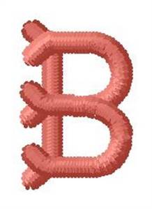 Picture of Bone Letter B Machine Embroidery Design