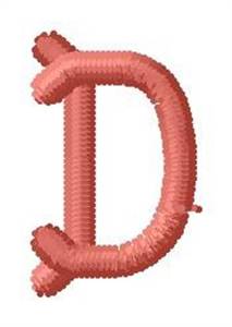 Picture of Bone Letter D Machine Embroidery Design